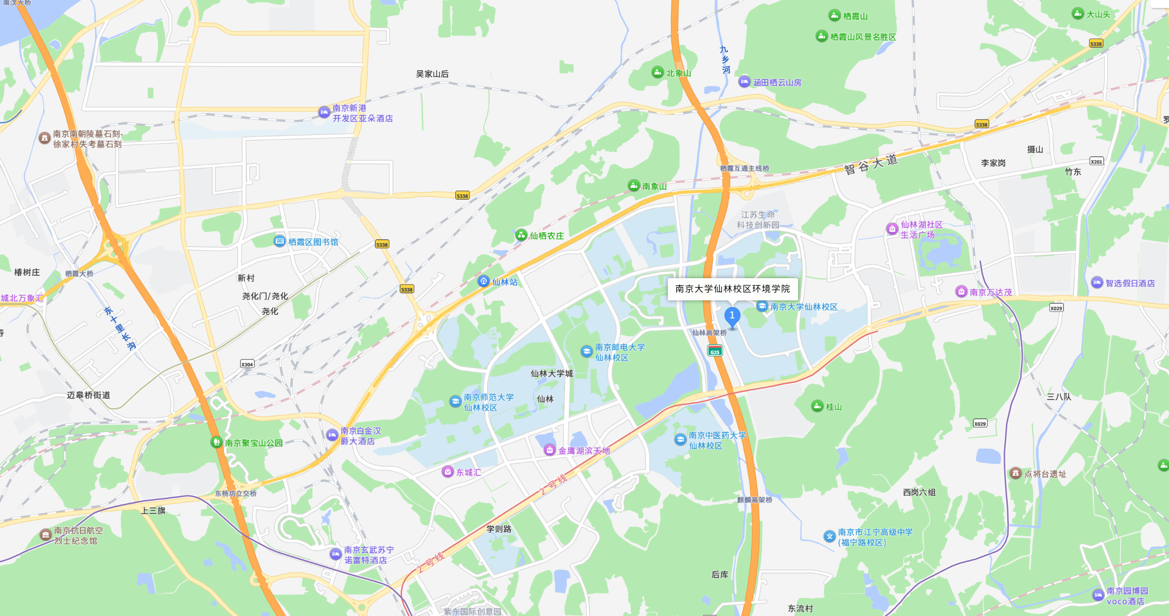 南京大学环境学院位置地图